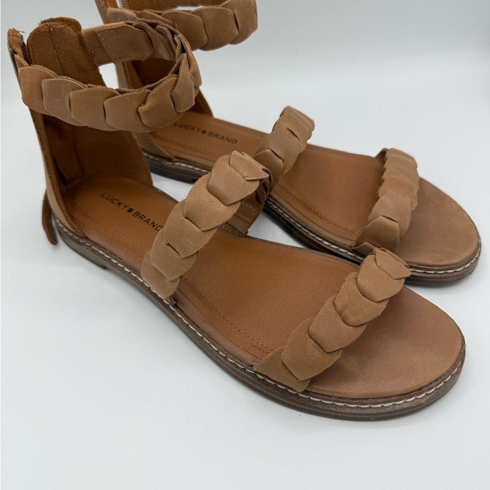 Lucky Brand Women's Brown Braided Sandals